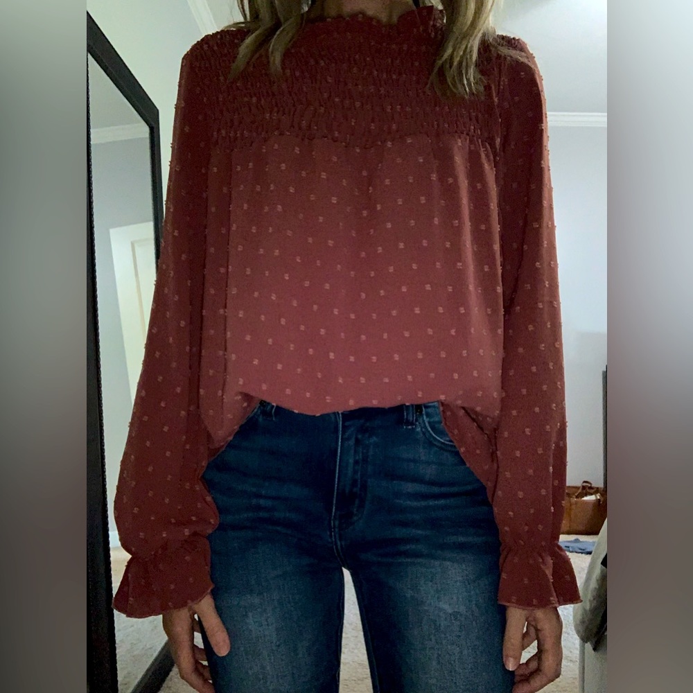 Pink crochet blouse